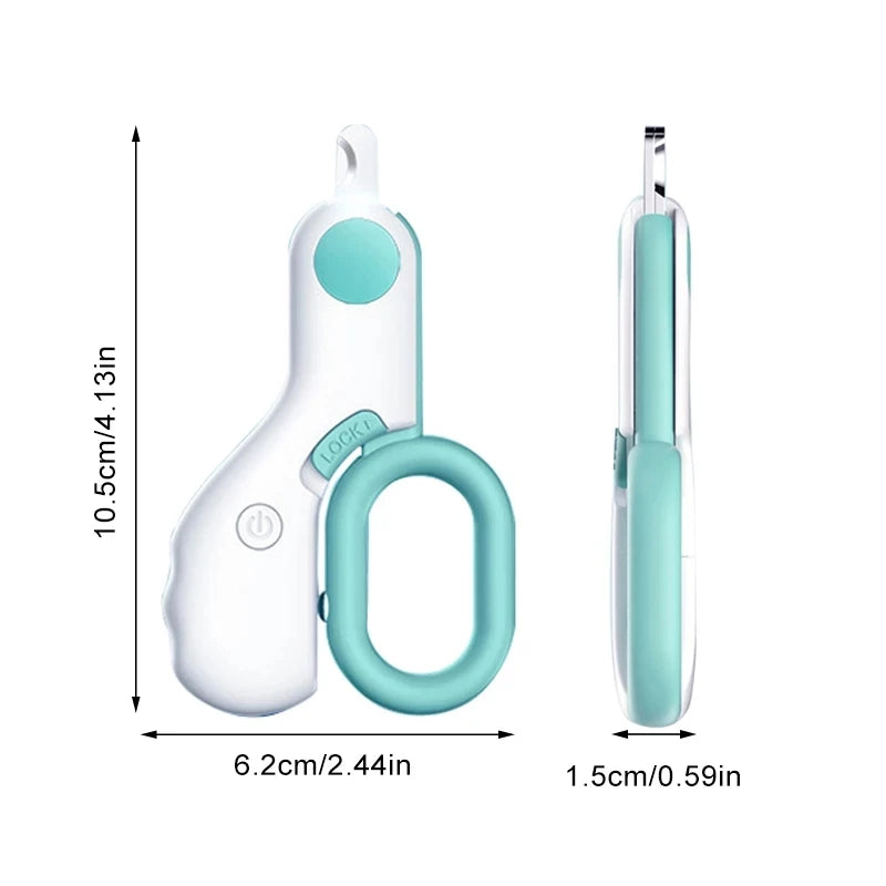 Cat Dog Nail Clipper Cutter Professional Pet Claw Trimmer with LED Light and Safety Lock