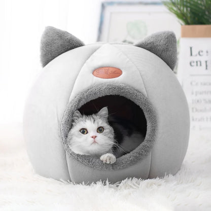 Winter Cozy Cave Pet Bed