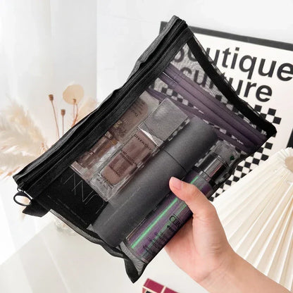 : Portable Mesh Makeup Bag