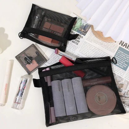 : Portable Mesh Makeup Bag