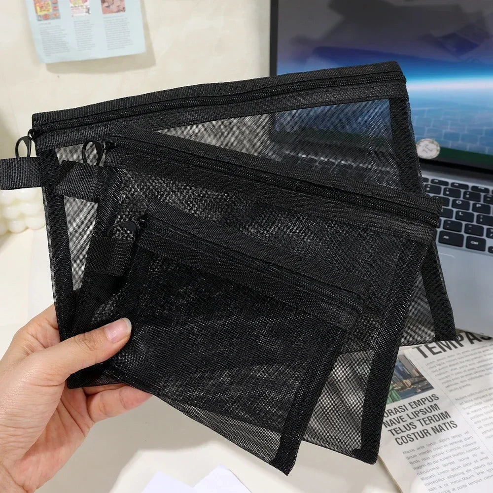 : Portable Mesh Makeup Bag